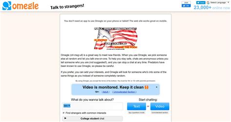 omegle adult site|Omegle: Talk to strangers!